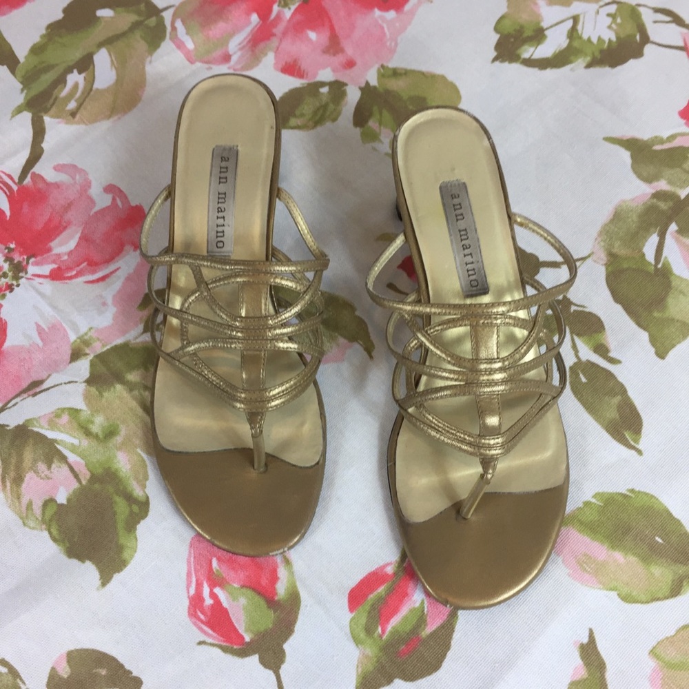 Ann Marino Gold Sandals